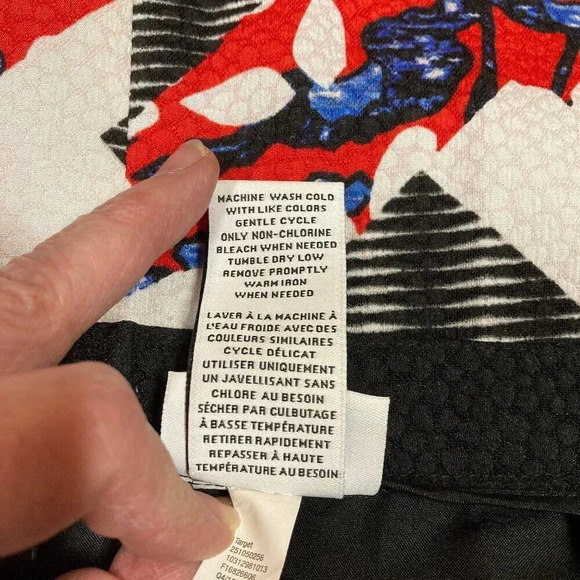 Peter Pilotto For Target Skirt, Size 10, Mini Faux Wrap Geometric Colorful - Picture 11 of 12